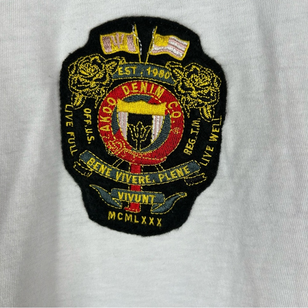 AKOO Men's Vintage Color Block T-Shirt with Akoo Crest sz Medium Y2K - Picture 3 of 11